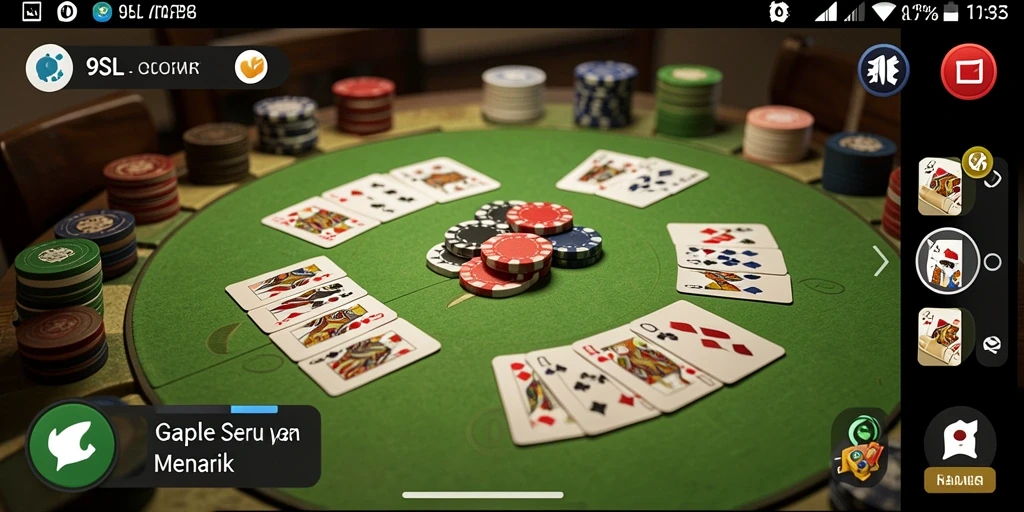 Tampilan gameplay seru dalam game Gaple 9SL.