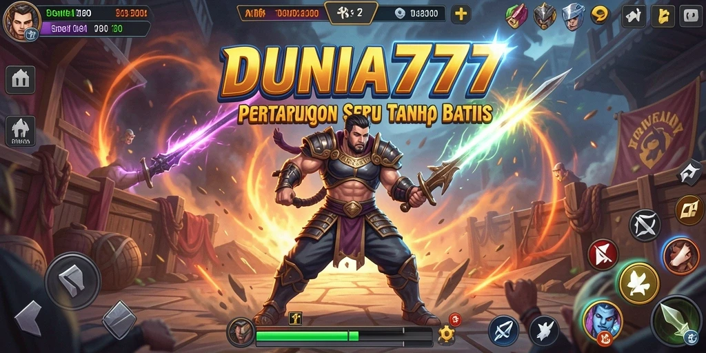 Gameplay DUNIA777 yang mendebarkan dan penuh aksi pertarungan.
