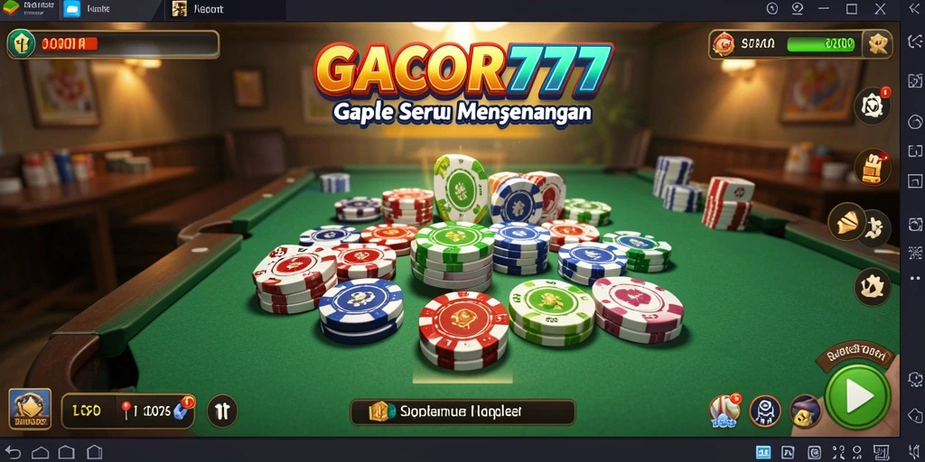 Tampilan permainan Gaple GACOR777 yang menarik dan interaktif.