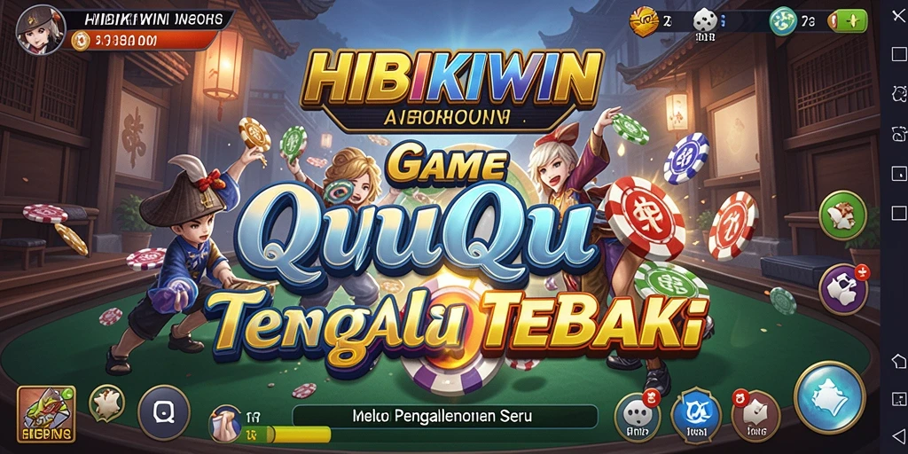 Tampilan gameplay seru dalam HIBIKIWIN dengan kartu QiuQiu yang menarik.