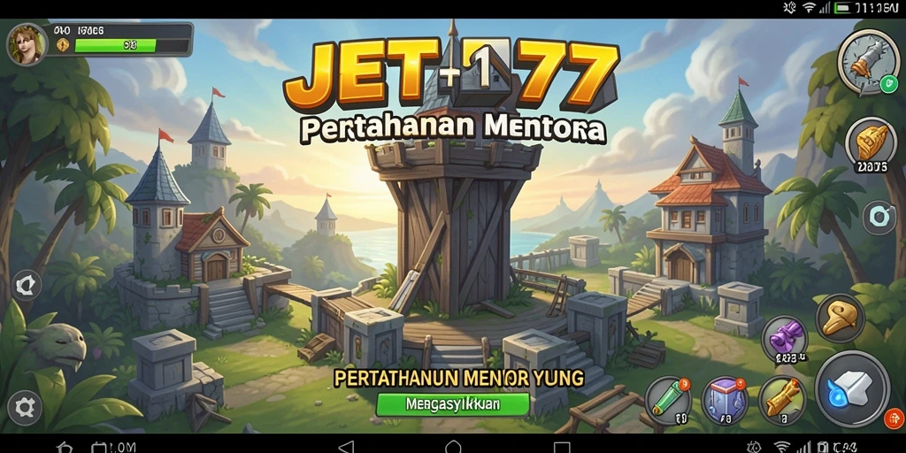 Gameplay menakjubkan di JET77 dengan menara yang menantang.