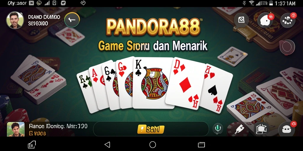 Tampilan gameplay seru dalam PANDORA88 saat bermain Domino.