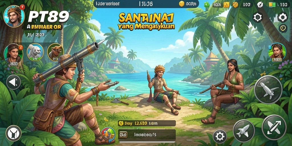 Tampilan gameplay PT89 yang penuh warna dan mengasyikkan.