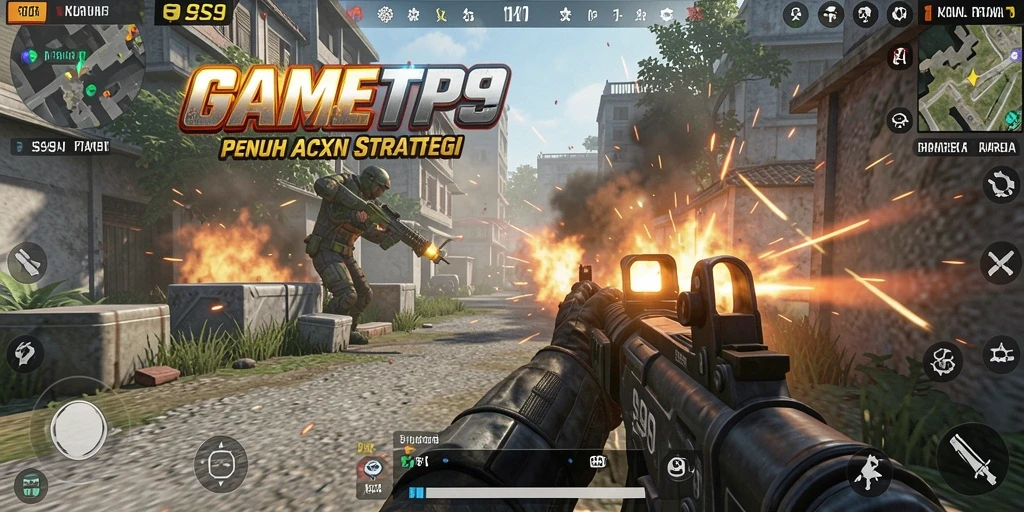 Tampilan gameplay menegangkan dalam S9S9 dengan aksi TPS.