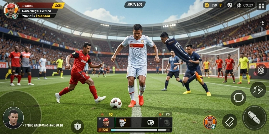 Tampilan gameplay SPIN101 yang seru dan penuh aksi olahraga.